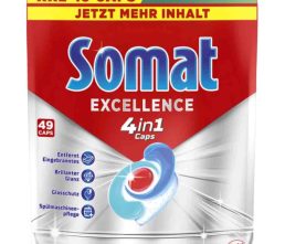 Somat excellence 4in1 kapsulas trauku mazgāšanas mašīnai XXL 49 gab.